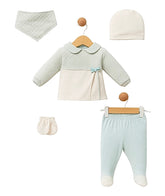 Pack naissance jolie fleur sur côté 5 pcs velours